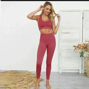 2-PIECE DUSTY ROSE LEGGINGS SET